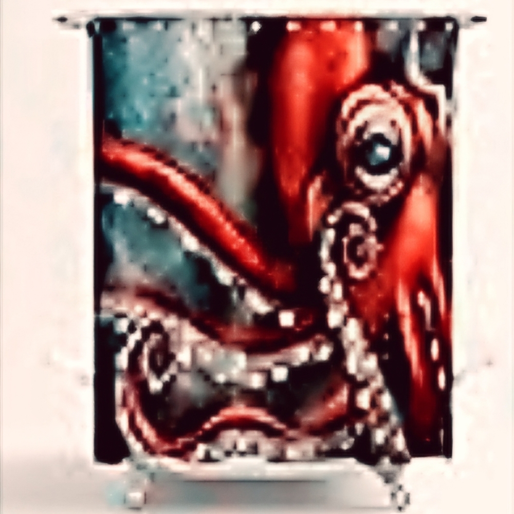 Octopus shower curtain